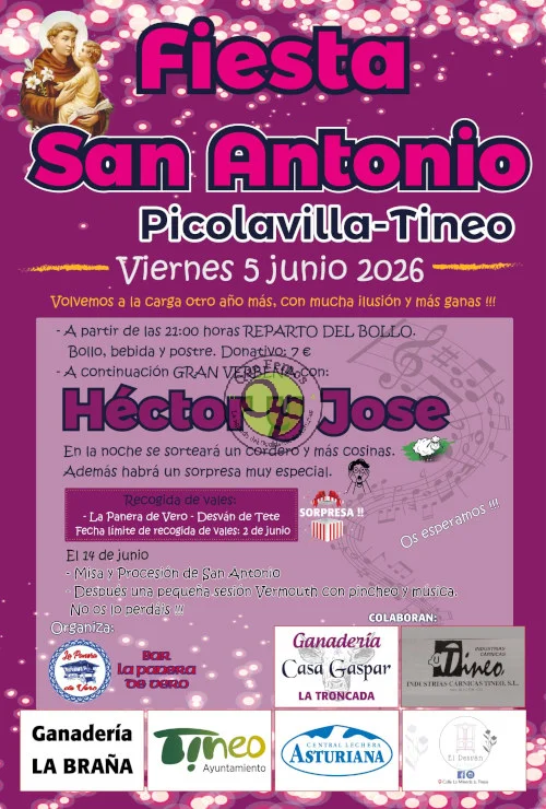 Fiesta de San Antonio 2026 en Picolavilla de Tineo