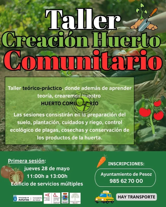Taller de creación de un huerto comunitario en Pesoz