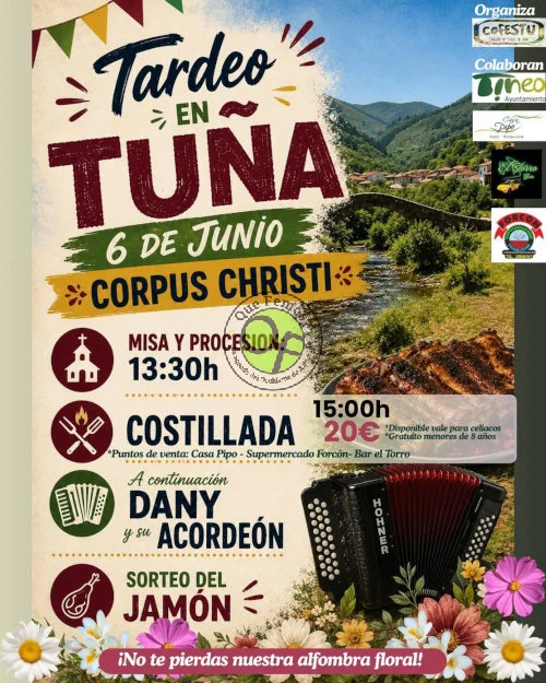 Tardeo y Corpus 2026 en Tuña