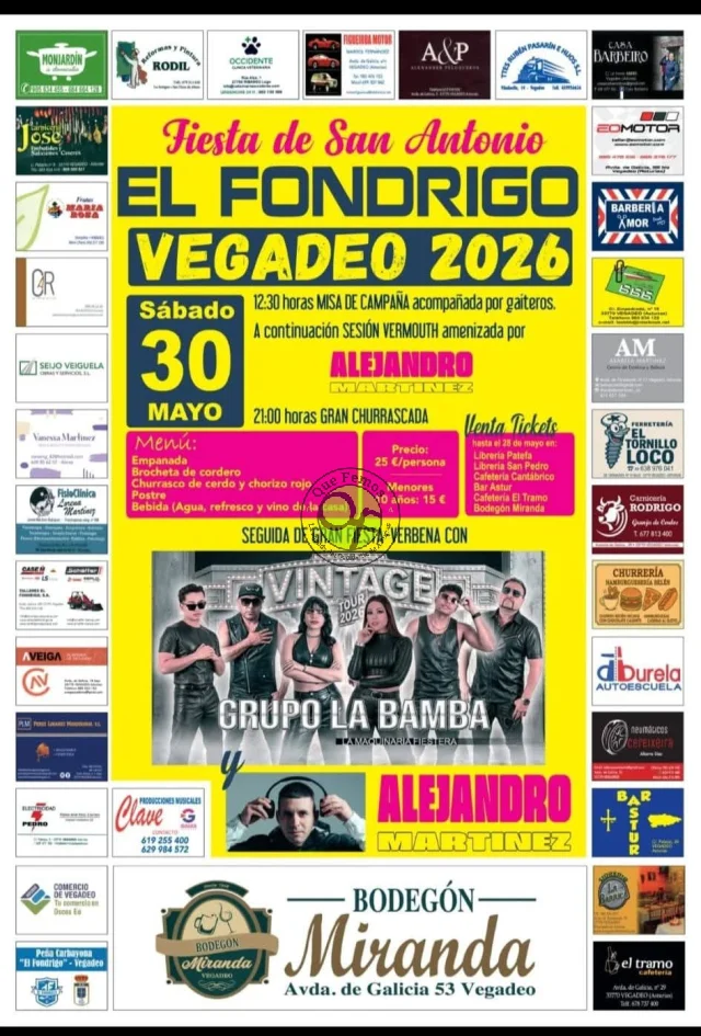 Fiesta de San Antonio en El Fondrigo 2026