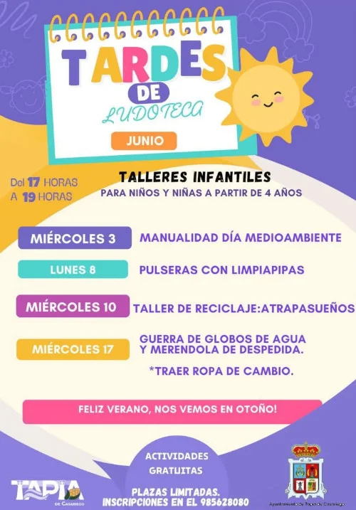 Tardes de Ludoteca en Tapia de Casariego: junio 2026