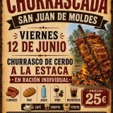 Noche de churrascada y fiesta en San Juan de Moldes