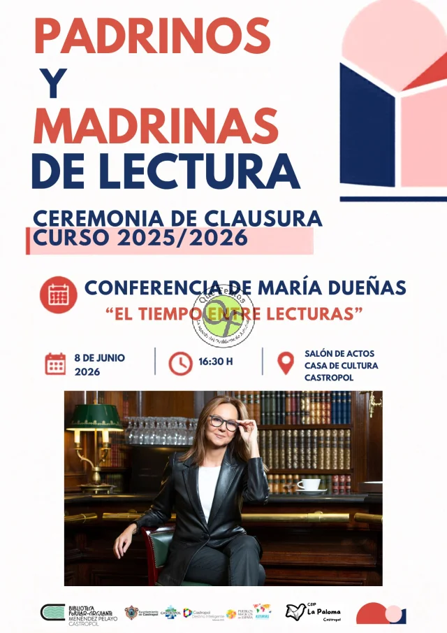 El programa Padrinos y Madrinas de Lectura se clausura con una conferencia con María Dueñas