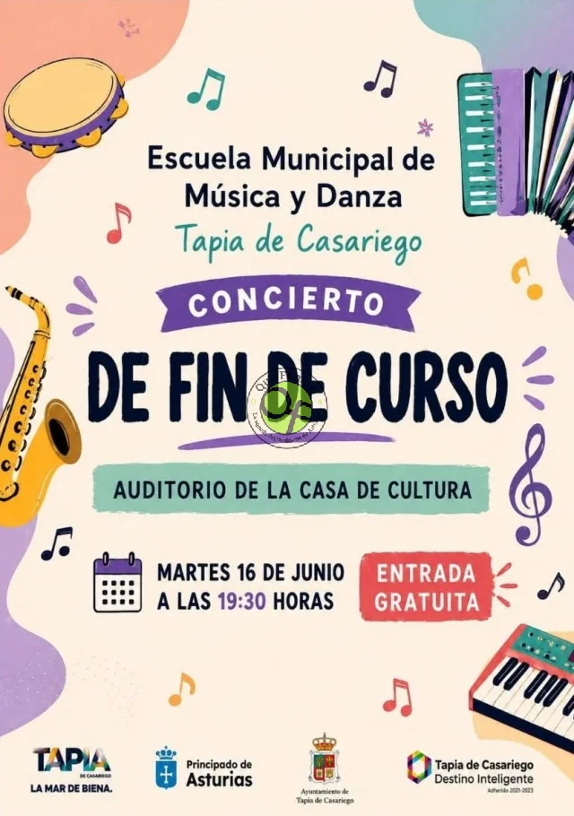 Concierto de Fin de Curso de la Escuela Municipal de Música y Danza de Tapia de Casariego