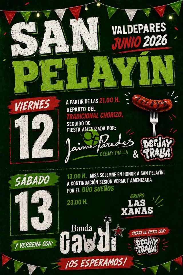 Fiestas de San Pelayín 2026 en Valdepares