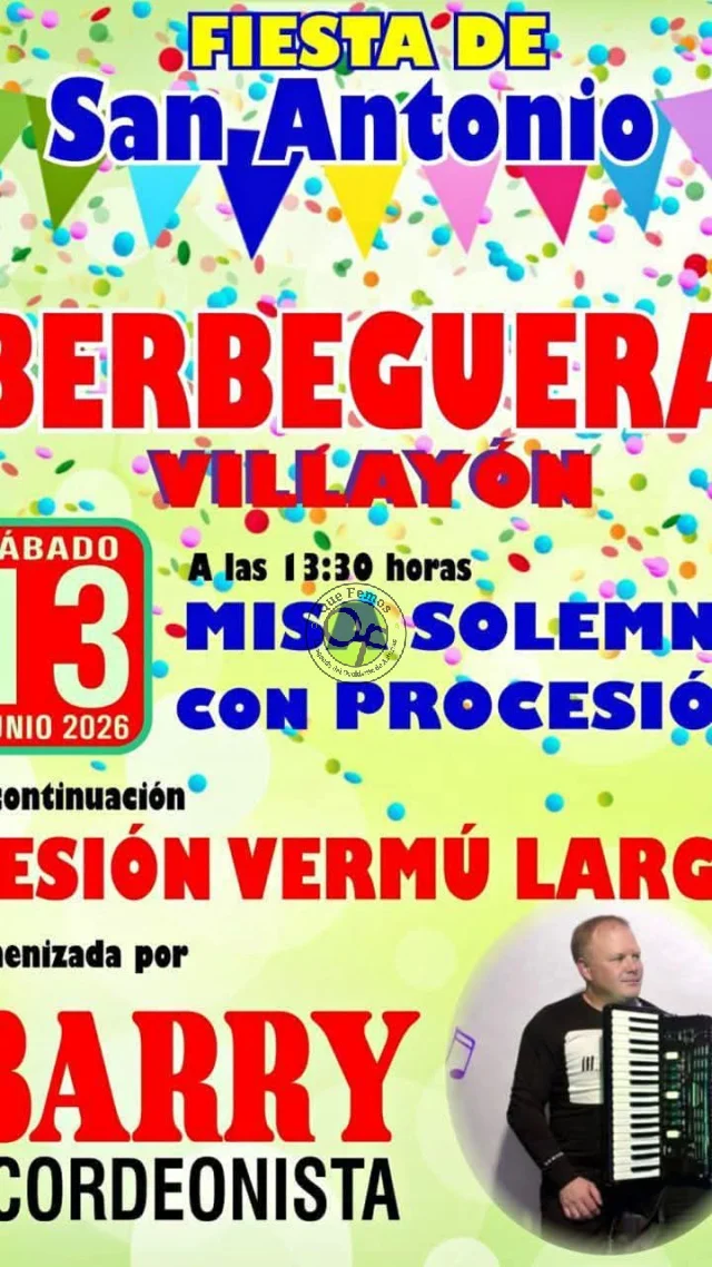 Fiesta de San Antonio 2026 en Berbeguera