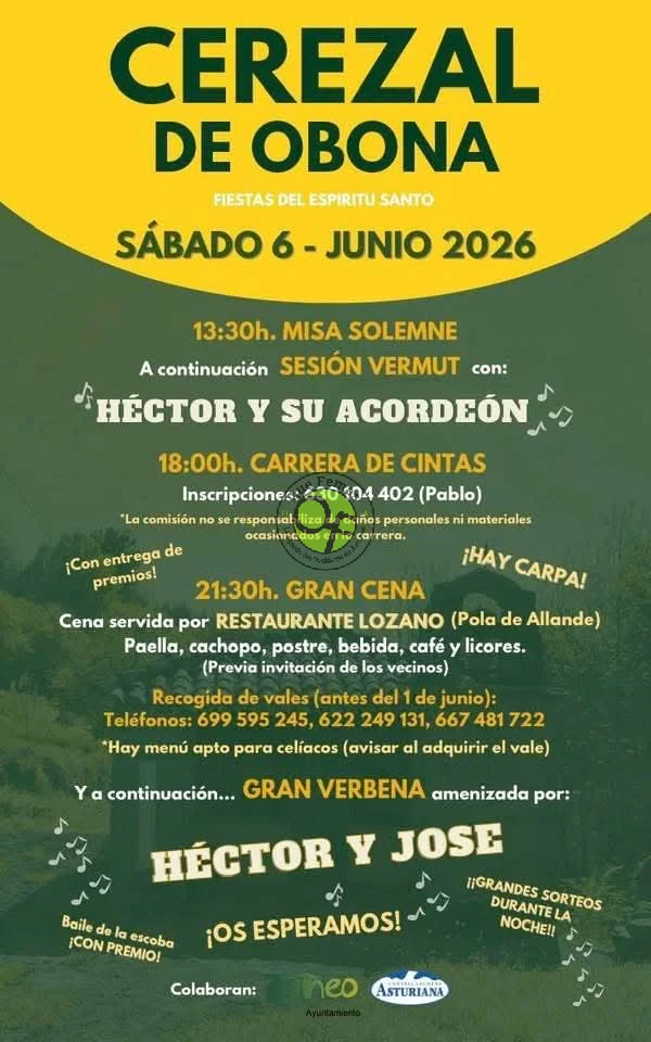 Fiestas del Espíritu Santo 2026 en Cerezal de Obona