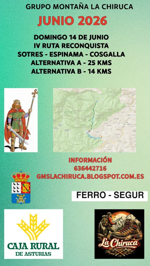 El Grupo de Montaña La Chiruca rememora la Reconquista con esta ruta