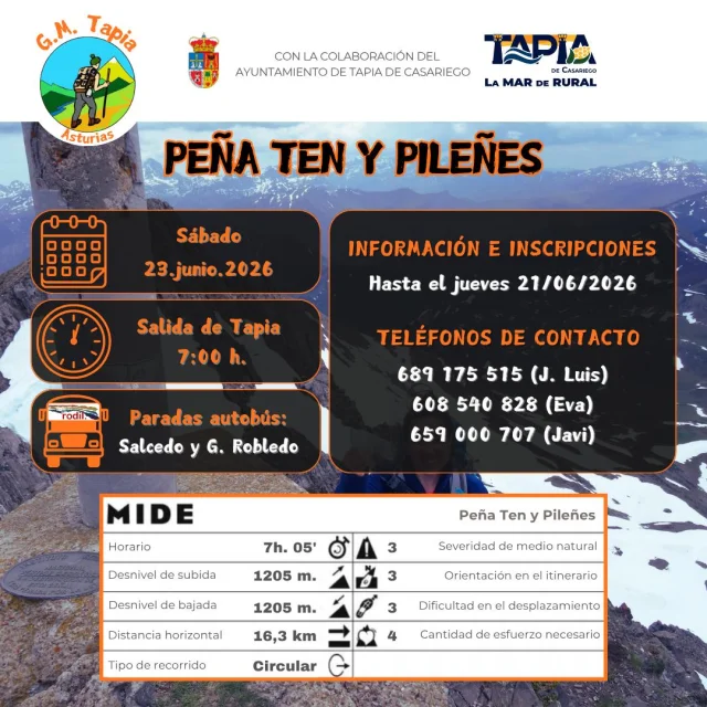 Grupo de Montaña de Tapia: Peña Ten y Pileñes