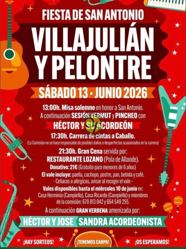 Fiesta de San Antonio 2026 en Villajulián y Pelontre 