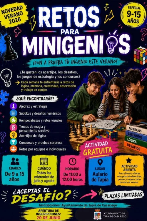 Este verano habrá retos para minigenios en Tapia de Casariego