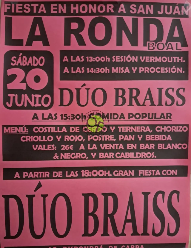 Fiesta de San Juan 2026 en La Ronda