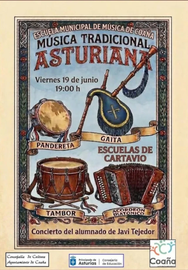 Concierto de alumnado de la Escuela de Música de Coaña en Cartavio