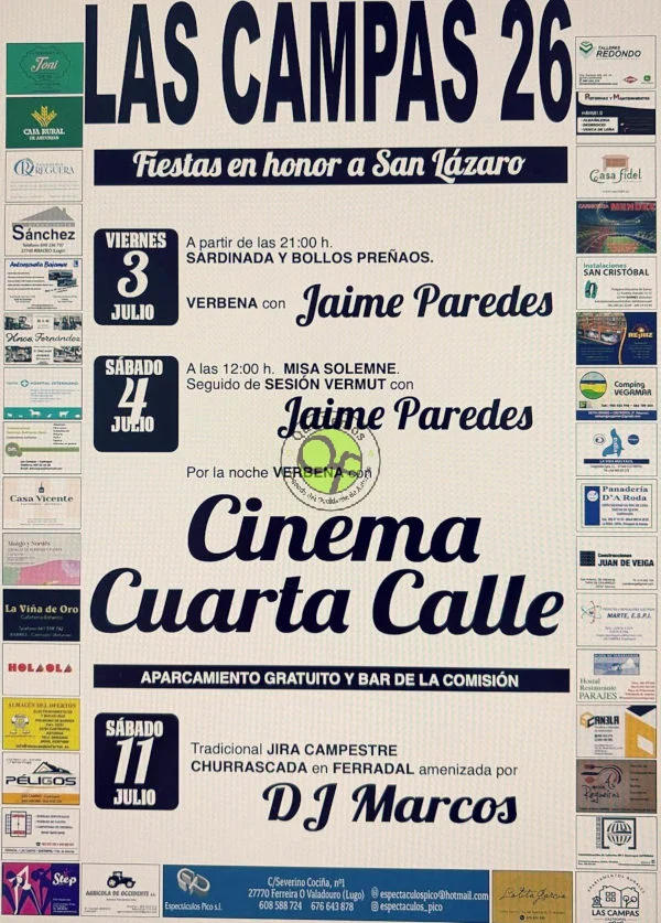 Fiestas de San Lázaro 2026 en As Campas
