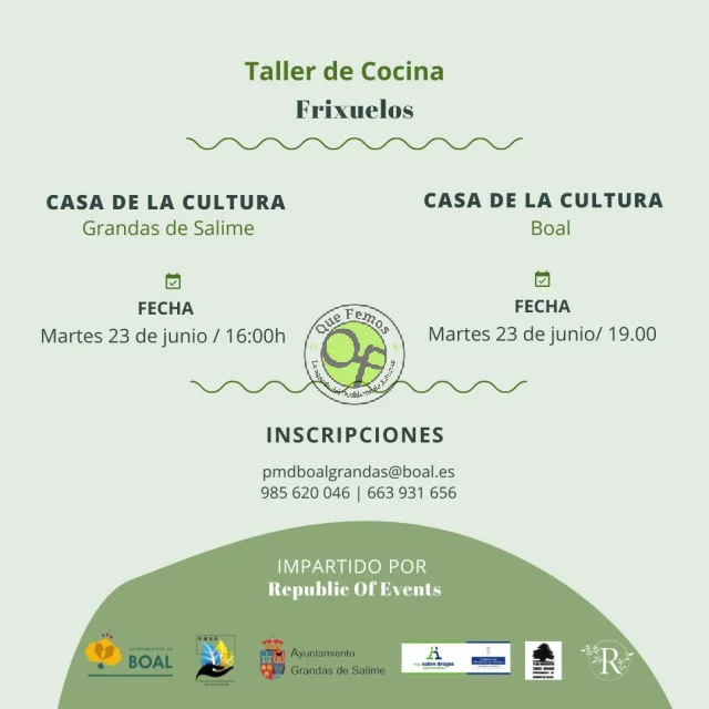 Taller de cocina en Grandas y Boal: Frixuelos