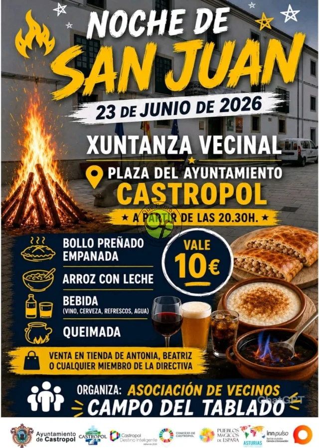 La noche más mágica del año, la noche de San Juan, se vive intensamente en Castropol