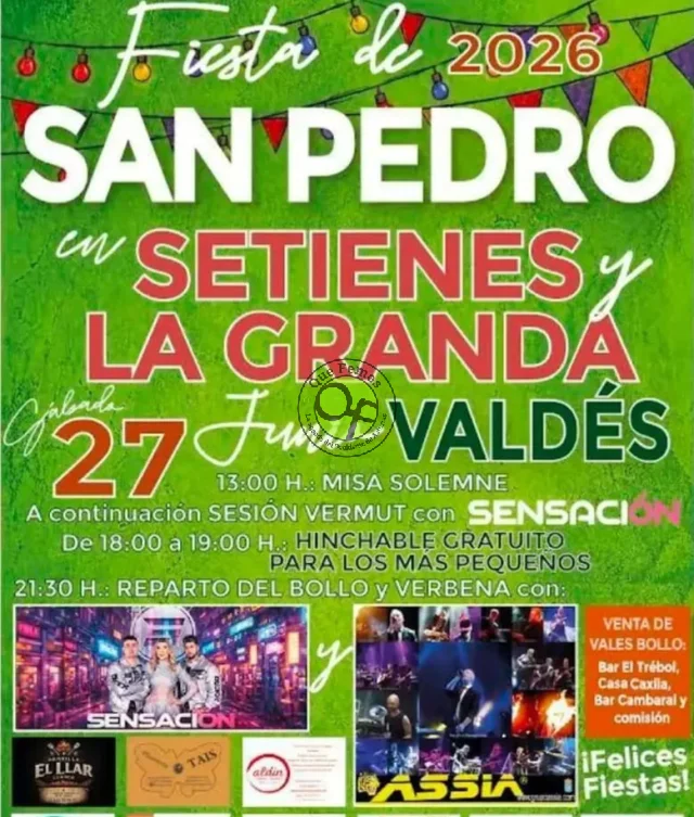 Fiesta de San Pedro 2026 en Setienes y La Granda