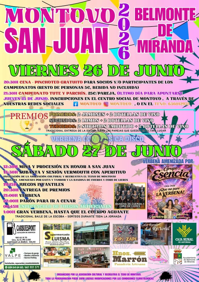 Fiestas de San Juan 2026 en Montovo