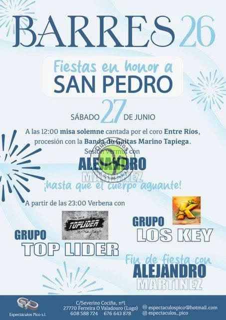 Fiestas de San Pedro 2026 en Barres