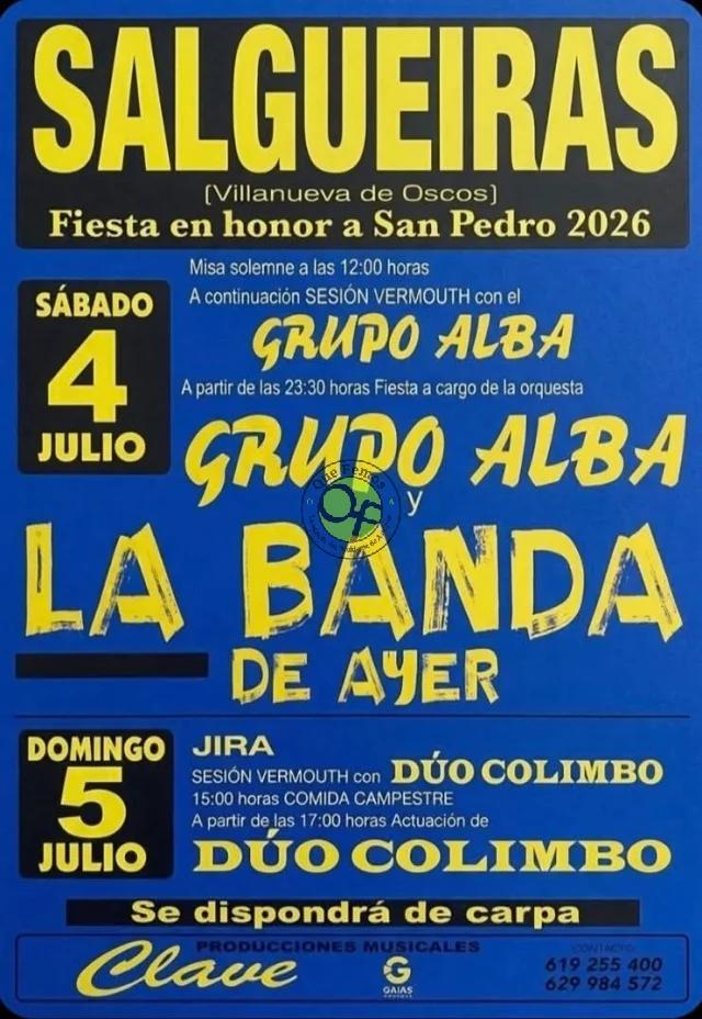 Fiestas de San Pedro 2026 en Salgueiras
