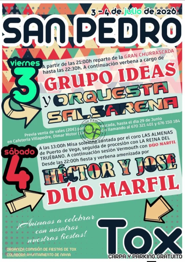 Fiestas de San Pedro 2026 en Tox