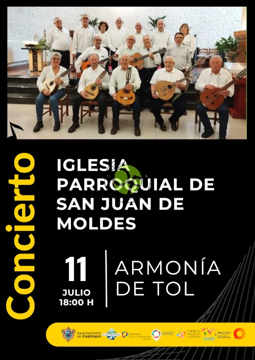 Concierto de Armonía de Tol en la iglesia de San Juan de Moldes