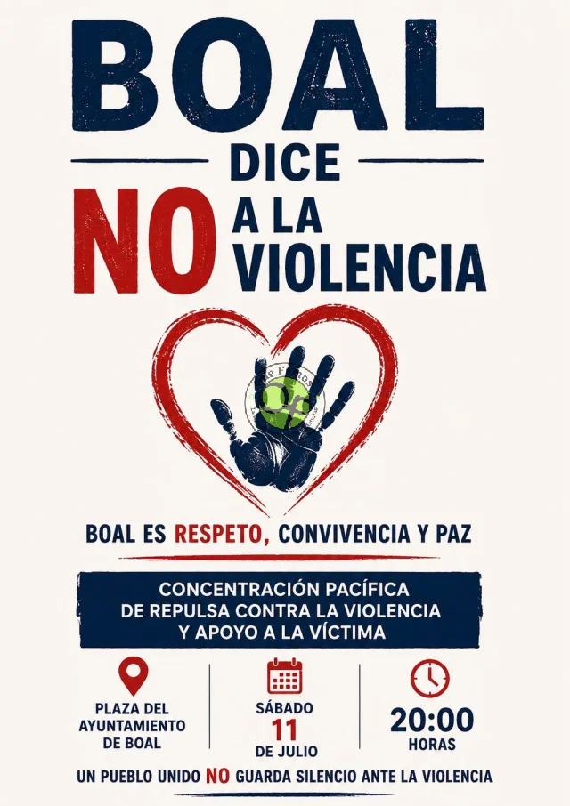 Boal celebra una concentración contra la violencia