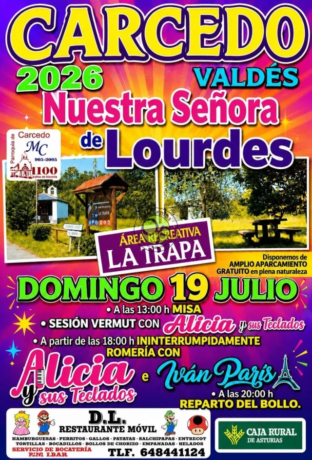 Fiestas de Nuestra Señora de Lourdes 2026 en Carcedo