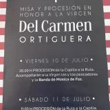 Así celebrará Ortiguera sus Fiestas del Carmen 2026