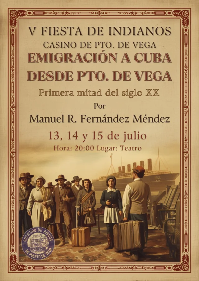 En Puerto de Vega se hablará de emigración a Cuba con Manuel R. Fernández Méndez