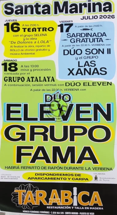 Fiestas de Santa Marina 2026