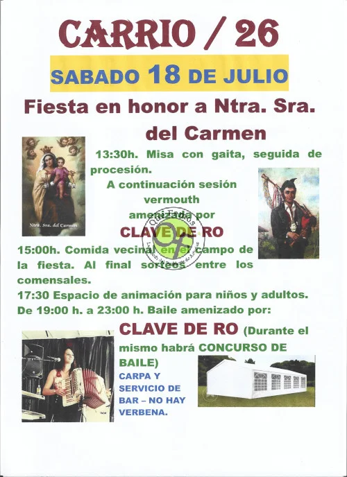 Fiesta del Carmen 2026 en Carrio