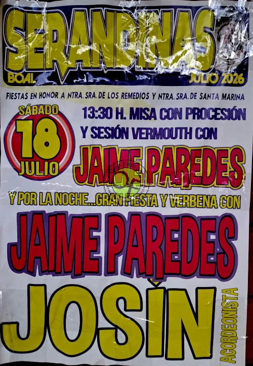 Fiestas de Los Remedios y Santa Marina 2026 en Serandías