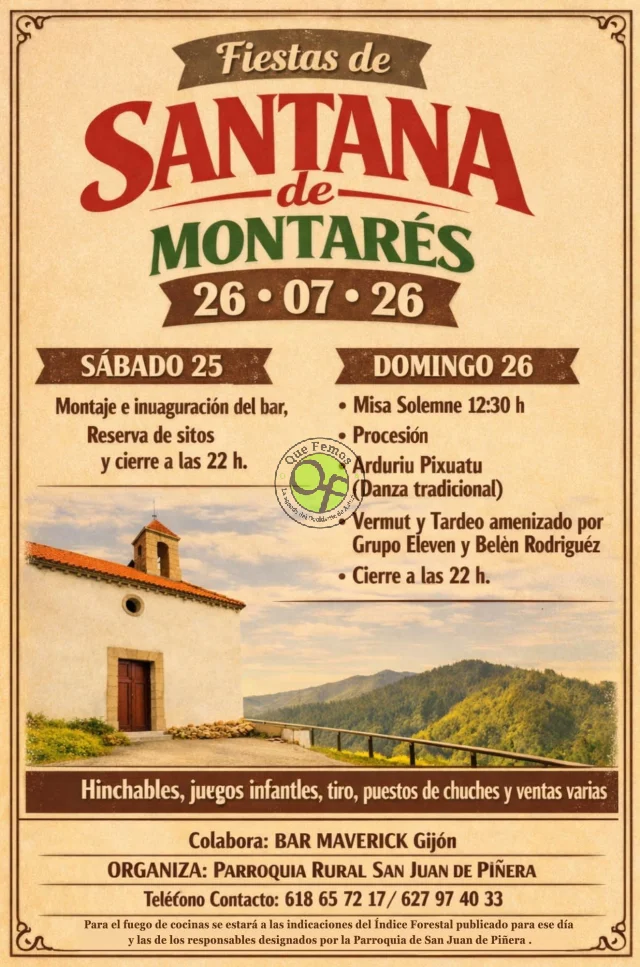 Fiestas de Santana de Montarés 2026