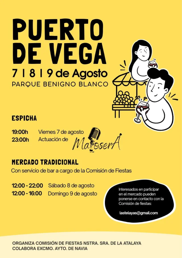 Del 7 al 9 de agosto Puerto de Vega acoge espicha y mercado tradicional