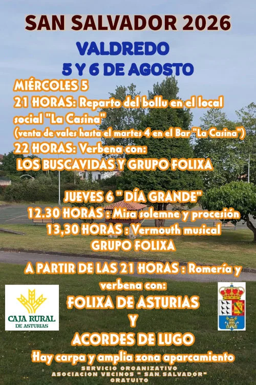 Fiestas de San Salvador 2026 en Valdredo