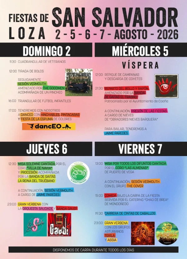 Fiestas de San Salvador 2026 en Loza