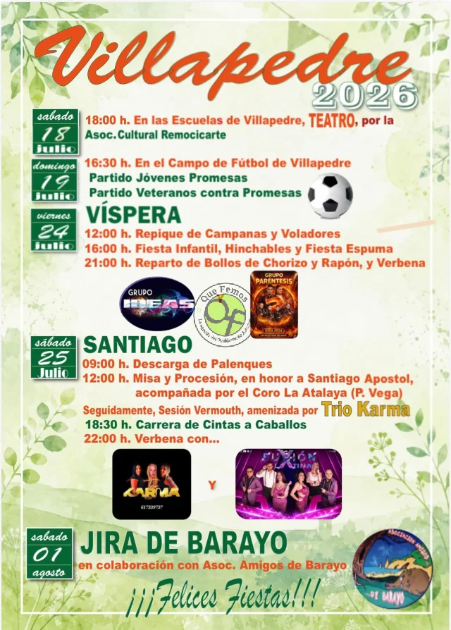 Fiestas de Santiago 2026 en Villapedre