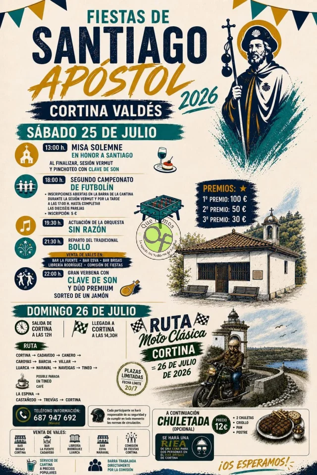 Fiestas de Santiago Apóstol 2026 en Cortina