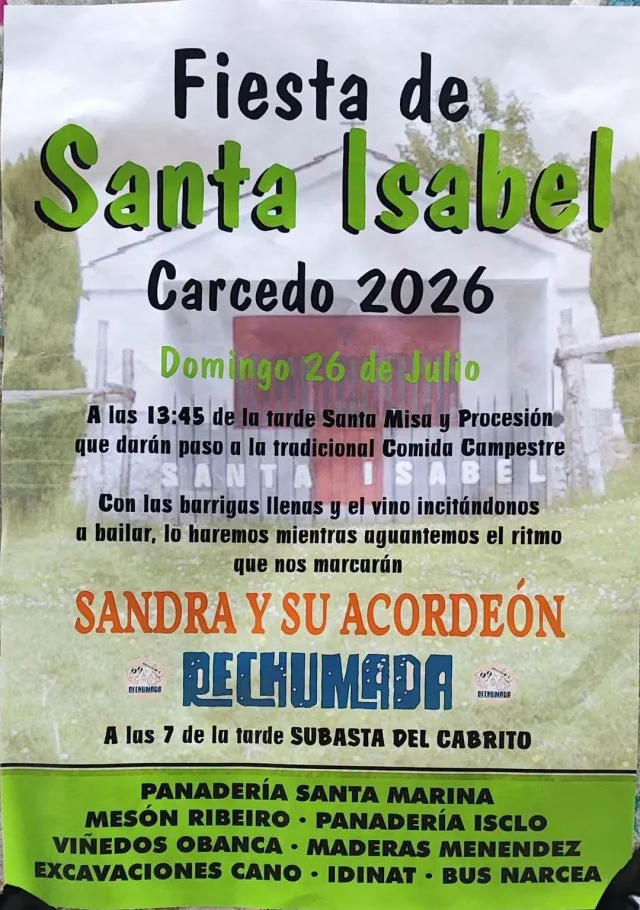 Fiesta de Santa Isabel 2026 en Carcedo