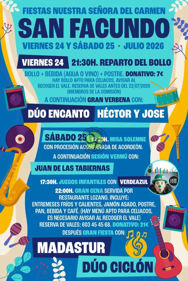 Fiestas del Carmen 2026 en San Facundo