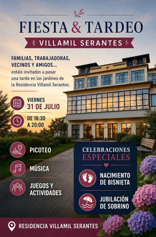 La Residencia Villamil de Serantes organiza una fiesta y tardeo