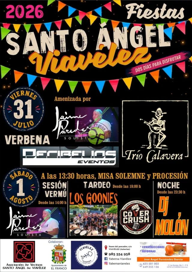 Fiestas del Santo Ángel 2026 en Viavélez