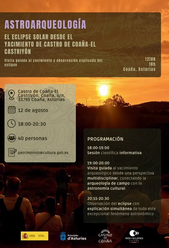 Visita guiada y observación del eclipse total de sol desde el Castro de Coaña