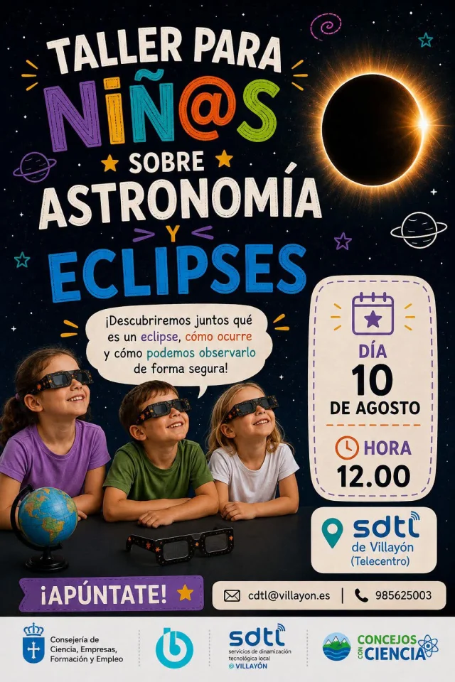El SDTL de Villayón acogerá un taller para infancia sobre astronomía y eclipses
