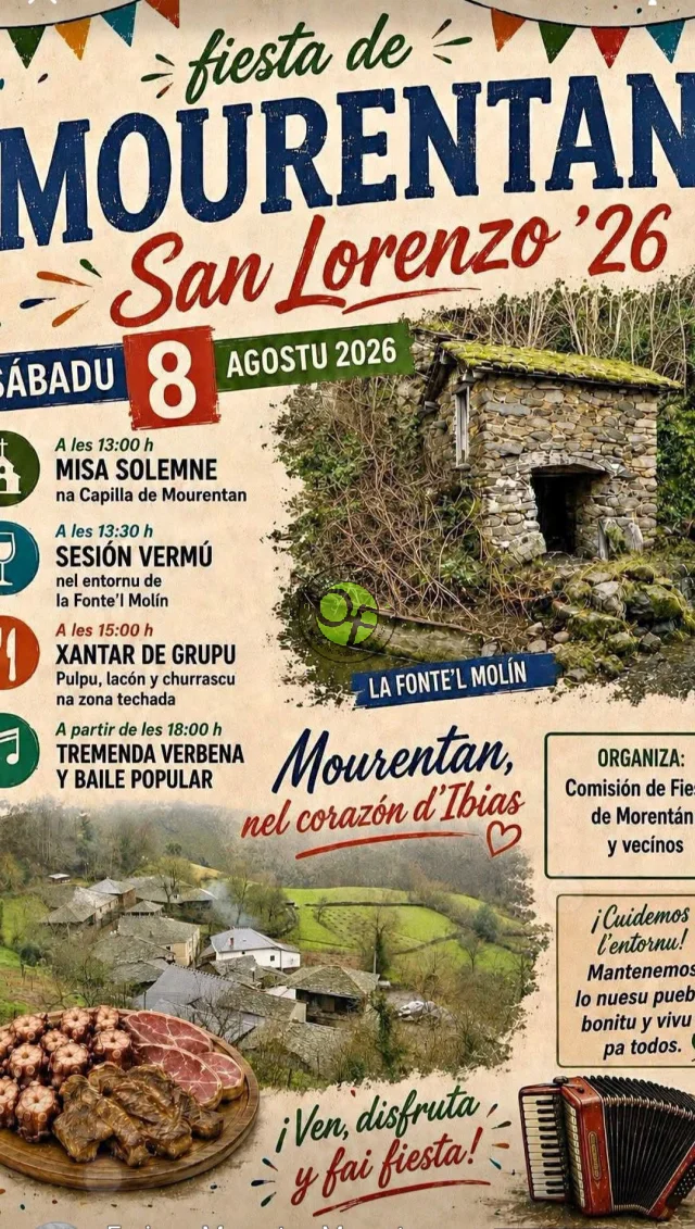 Festas de San Lorenzo 2026 en Mourentán