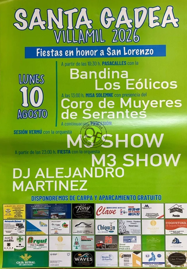 Fiestas de San Lorenzo 2026 en Santa Gadea y Villamil