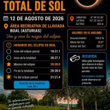 El área recreativa de Llaviada, en Boal, lista para el eclipse total de sol