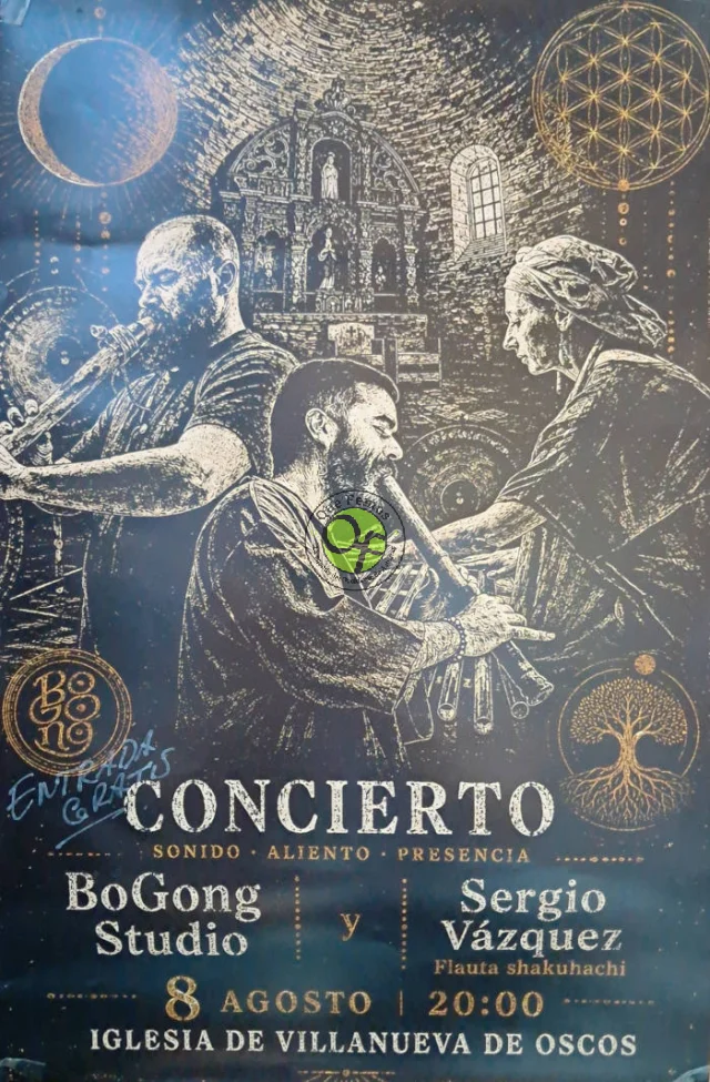 Concierto de BoGong Studio y Sergio Vázquez en la iglesia de Villanueva de Oscos