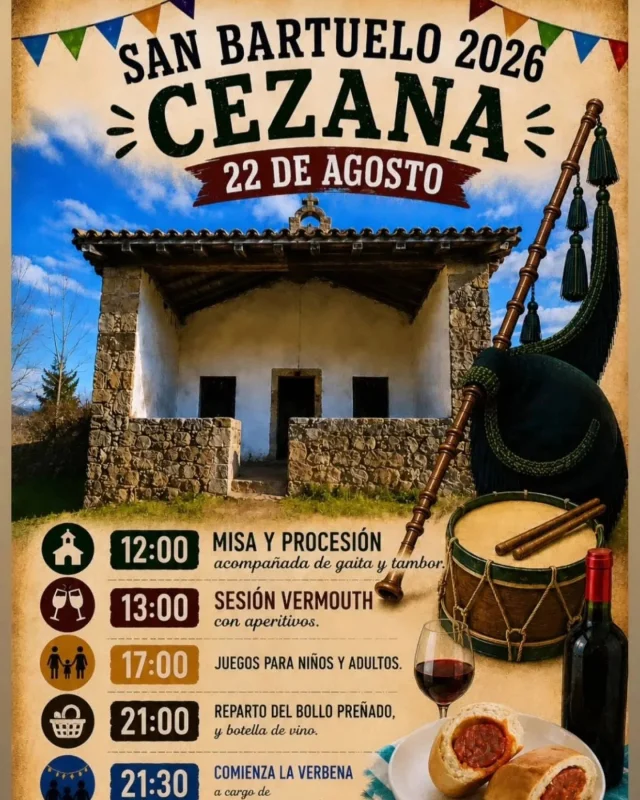 Fiestas de San Bartuelo 2026 en Cezana